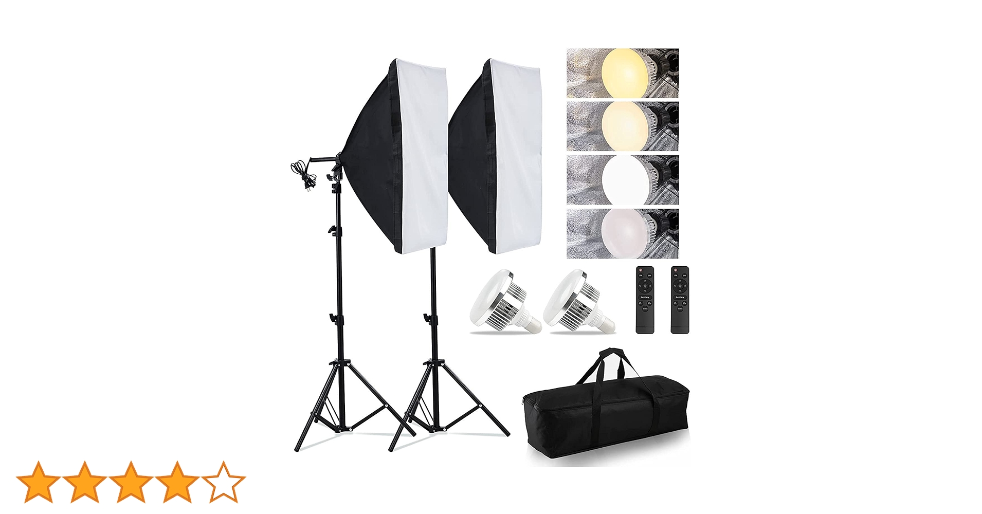 【収納バッグ付き】撮影用ソフトボックス5灯×2セット Amazon | ソフトボックス【 2024新登場LED撮影用ライト】写真